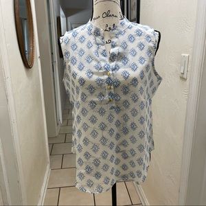 Manhattan Blues Sheer Sleeveless Top